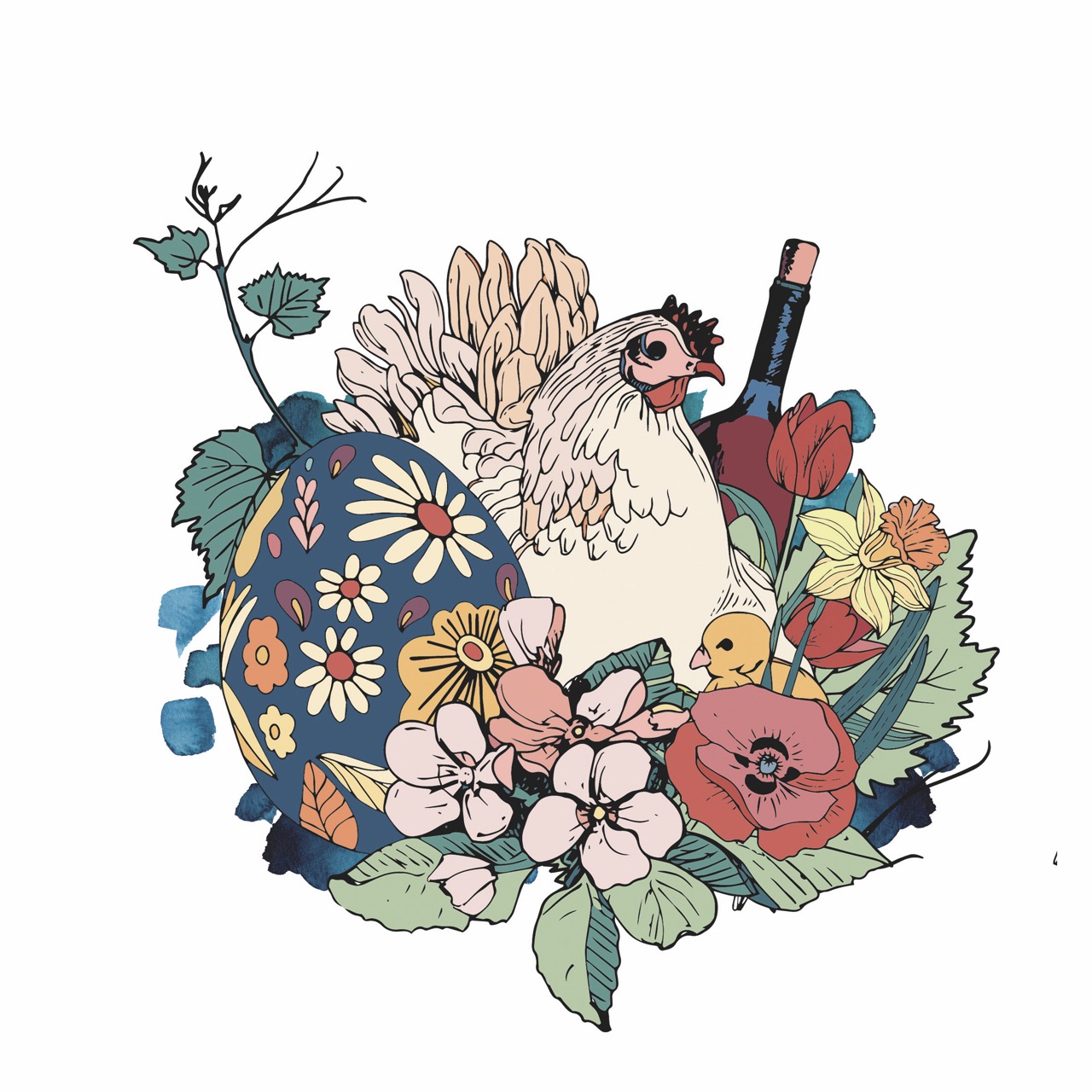 Illustration Pâques Herrebouc