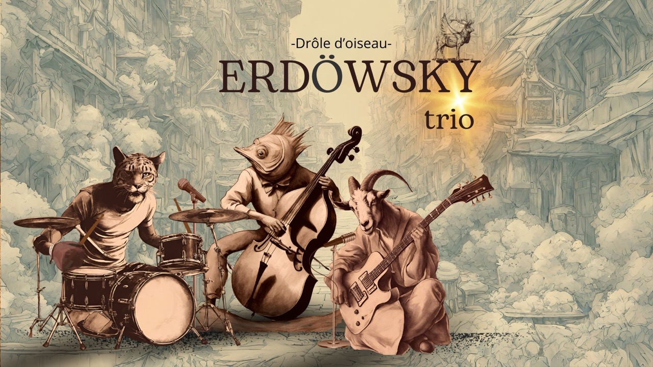 affiche illustrée de l'erdowsky trio 