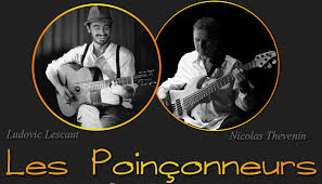 Affiche les ponçonneurs, duo swing et chansons françaises